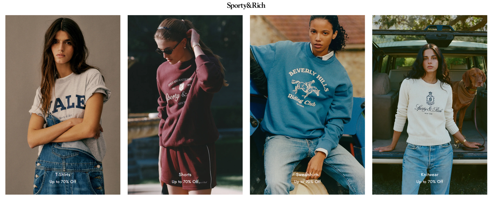 【Sporty & Rich】官網 Archive Sale 檔案特賣！經典美式復古運動風 低至 3 折起！