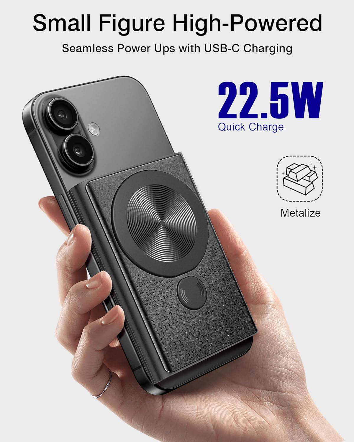 Kesguar 10000mAh 磁吸無線快充行動電源 (支援 iPhone 12-17 全系列)