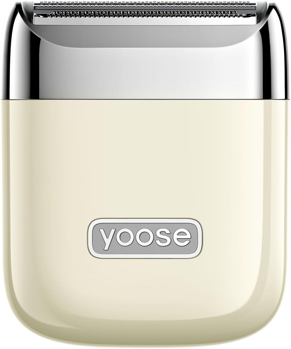 yoose 女性電動刮毛刀 IPX7 防水比基尼修毛刀 (USB-C 充電，附修毛梳，多種刮毛模式)，便攜尺寸，瓷白色