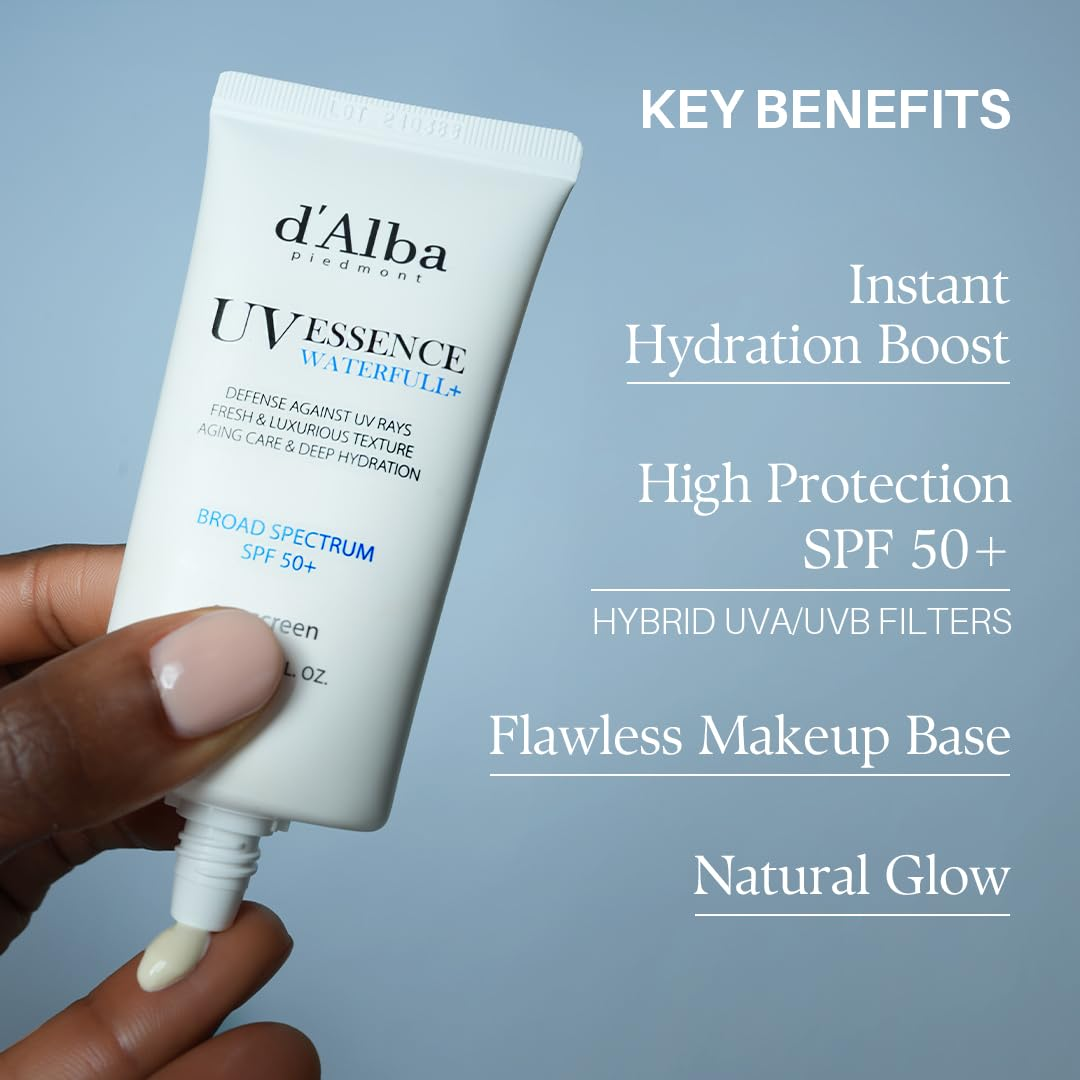 韓妞水光肌的祕密｜d'alba 白松露水感純素防曬精華 SPF50+