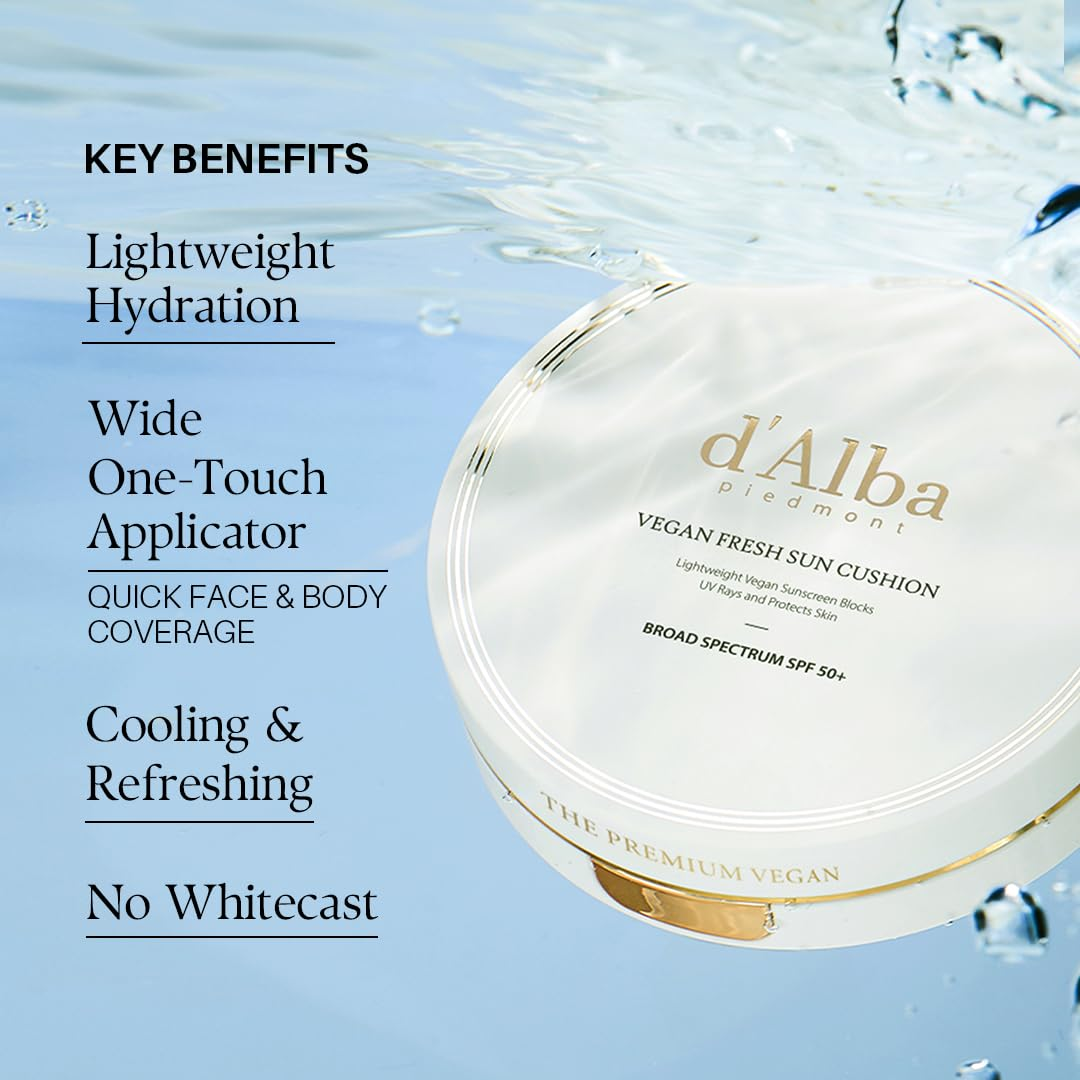 d'alba Piedmont Vegan Fresh Sun Cushion 防曬氣墊 BROAD SPECTRUM SPF 50+ (0.88 oz)