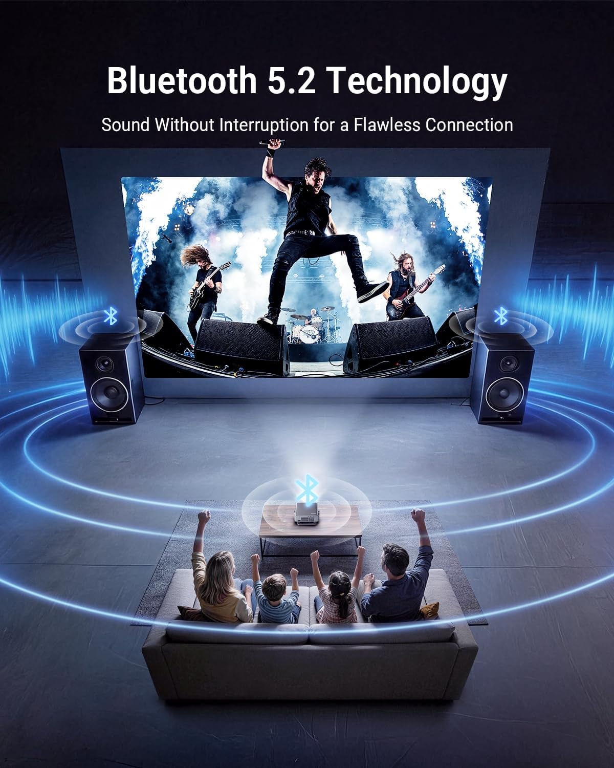 Pemoon 2500 ANSI 高亮度 Google TV 智慧投影機 (支援 4K 解碼/自動鏡頭蓋/360°旋轉支架)