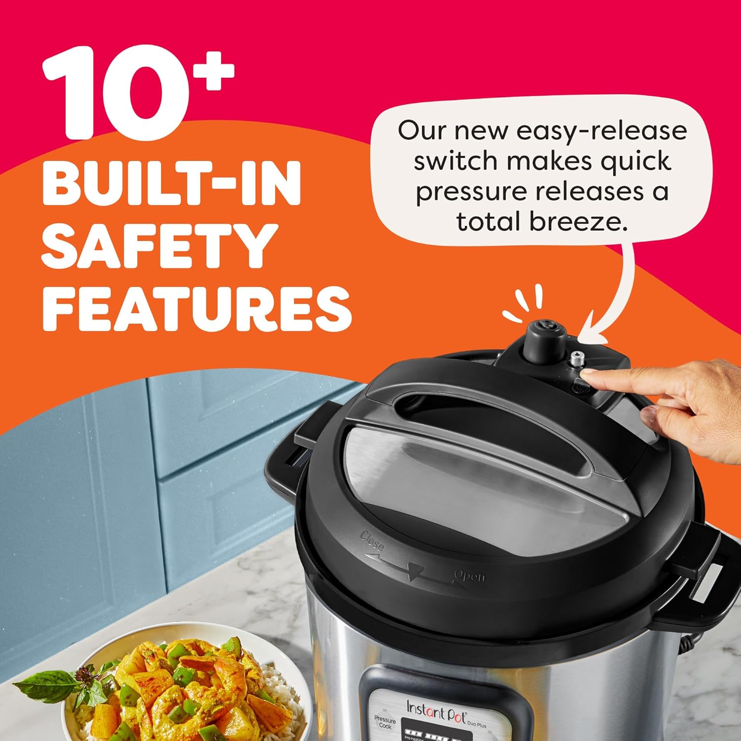 Instant Pot Duo Plus 9合1多功能電壓力鍋 (6誇脫/1000W) - 不鏽鋼