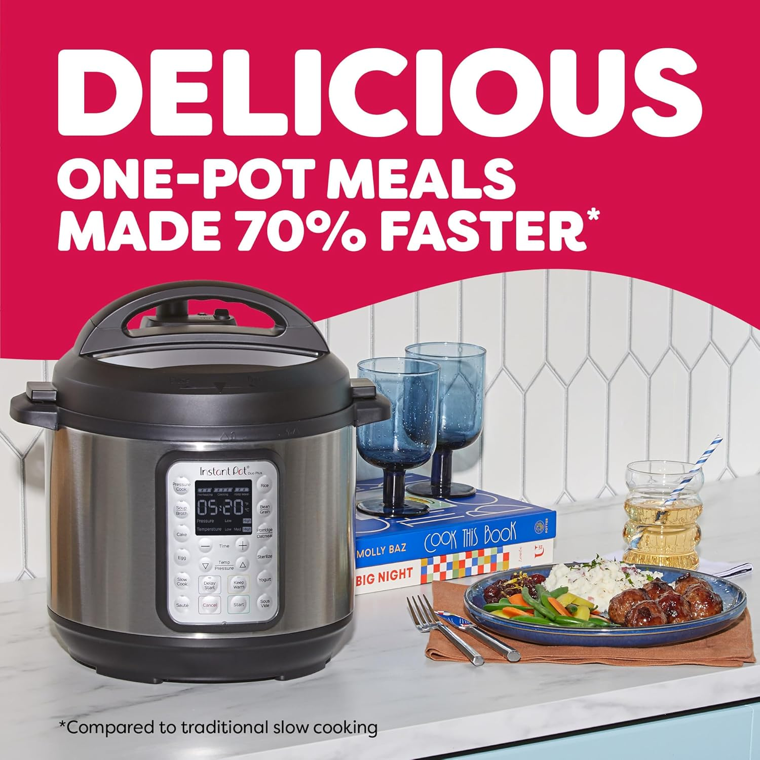 Instant Pot Duo Plus 9合1多功能電壓力鍋 (6誇脫/1000W) - 不鏽鋼