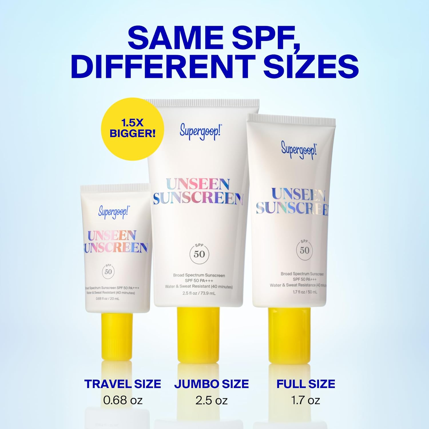 Supergoop! 隱形防曬乳隔離霜 (大容量50ml) | 控油持妝/無色透明 激省35% 亞馬遜限定特價