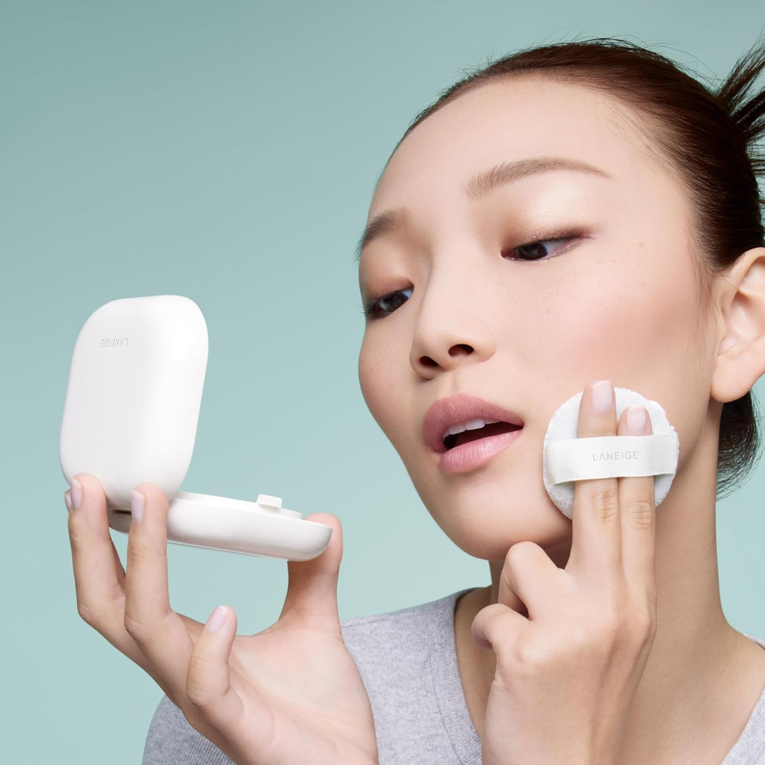 LANEIGE 蘭芝 NEO柔焦蜜粉+炫彩唇釉組 (蜜桃釉色) | 柔焦控油/水潤豐唇 25%Off 亞馬遜限定特價