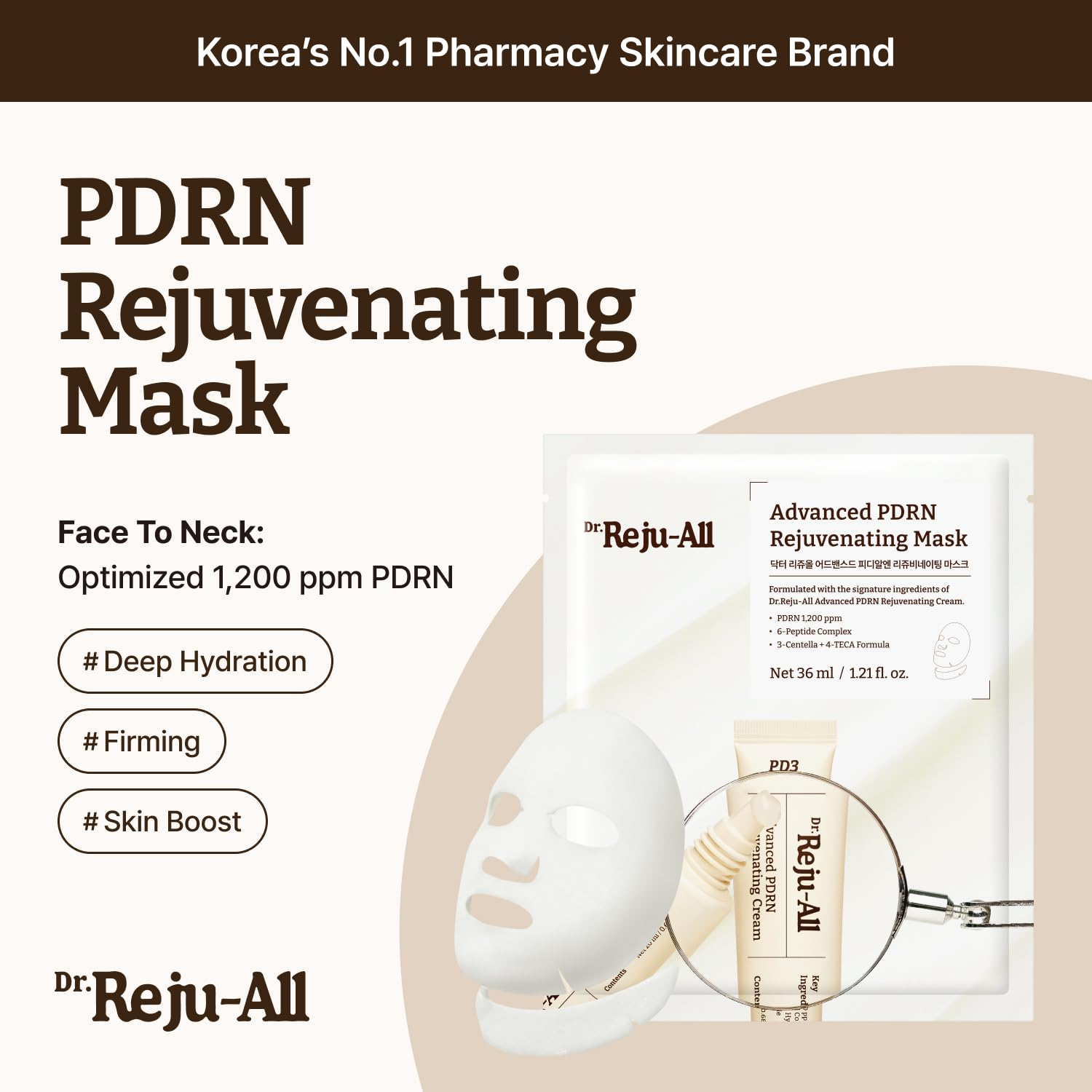 Dr. Reju-All 高階PDRN三合一修護面膜 (連頸面膜)