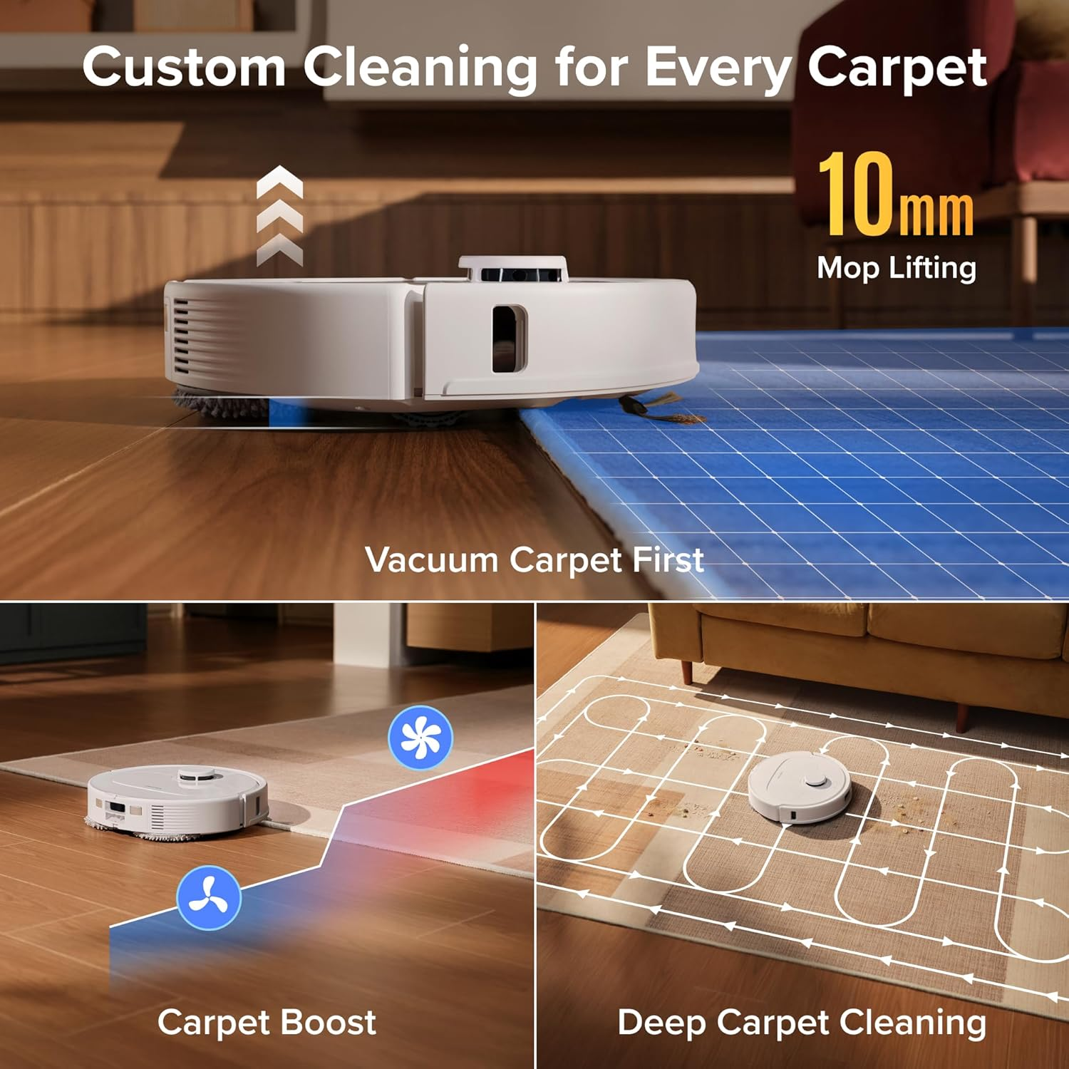 Roborock 石頭科技 Qrevo S Pro 掃拖一體機器人 (自清潔/75℃熱水洗/白色)