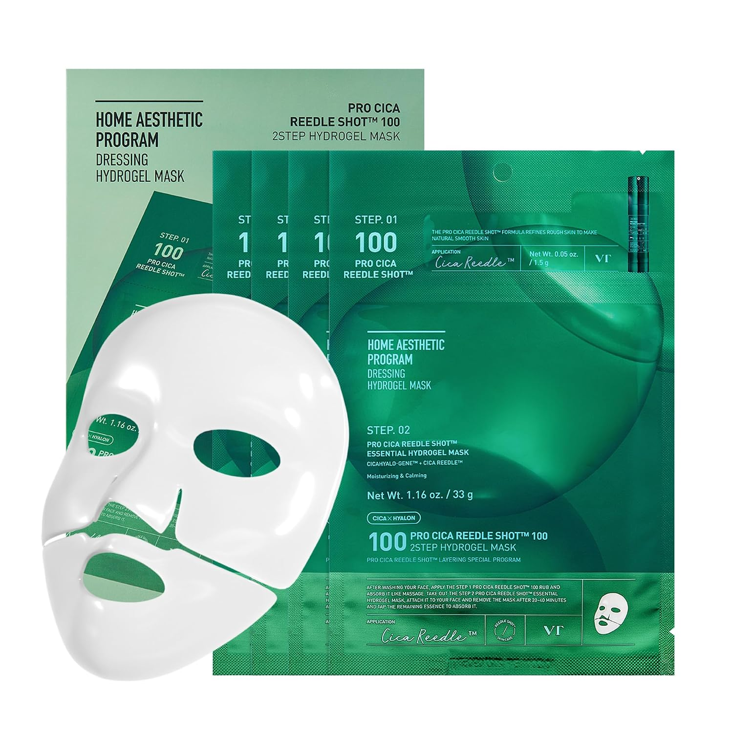 【VT COSMETICS】植物性 PDRN 高能彈力修護水凝膠面膜 (4入/盒 補水提亮)