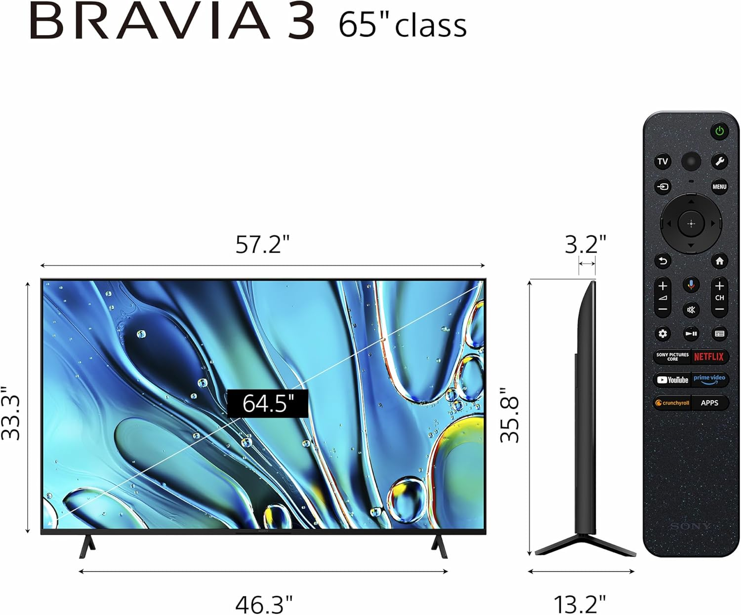 索尼 Sony 65 吋 4K 超高清 BRAVIA 3 LED 智慧電視 (K-65S30)