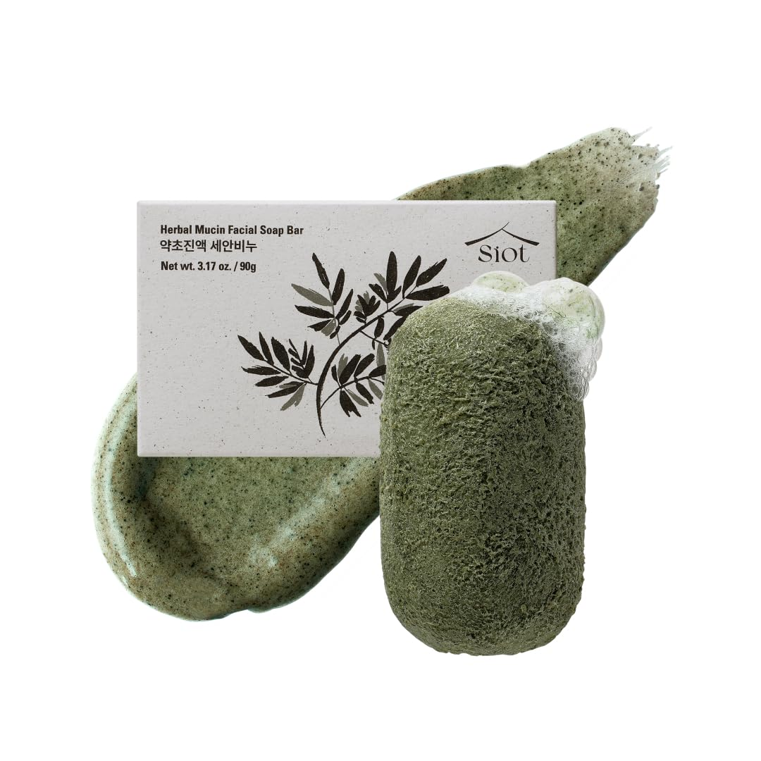 SIOT 草本黏液手工潔面皂與環保陶瓷肥皂盒 的天然永續禮盒組（Natural, Sustainable Gift Set）