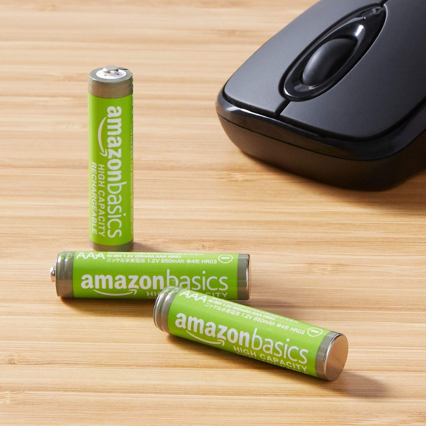 Amazon Basics 4號可充電鎳氫電池 (AAA) 8入裝