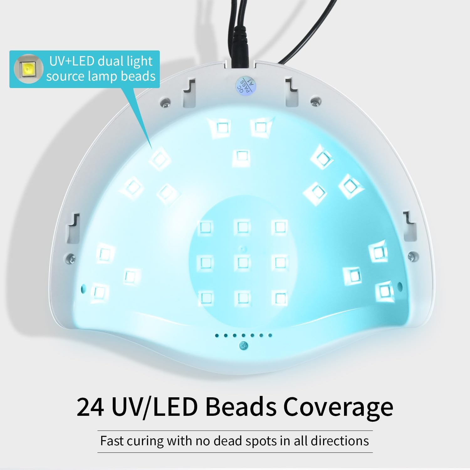 【JODSONE】專業感應式 UV/LED 凝膠美甲光療燈/美甲機 (可拆式底座/4檔定時/液晶顯示)