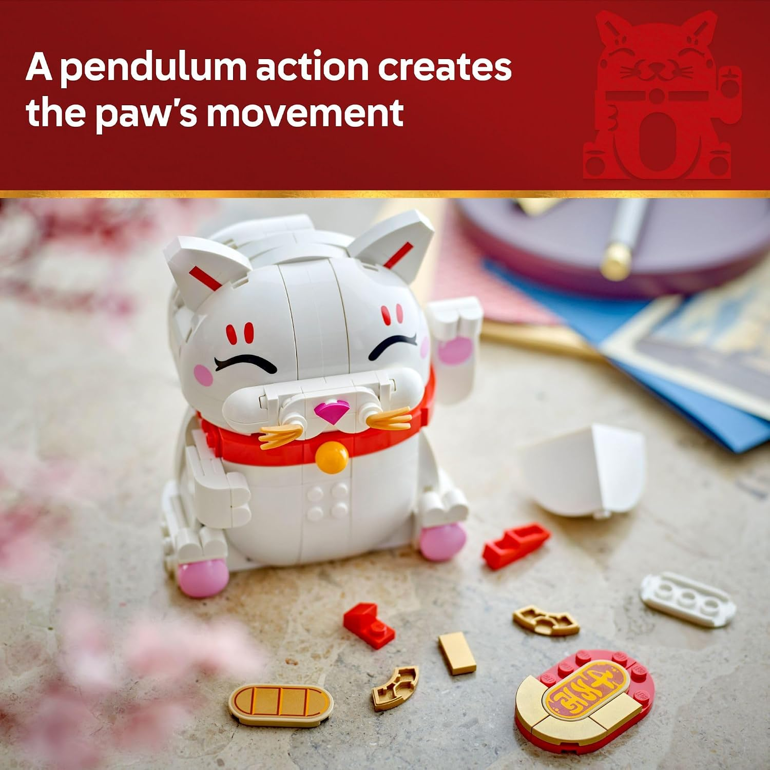 【LEGO 樂高】40813 招財貓 節慶系列 / 新春春節限定積木 (LEGO Lucky Cat)