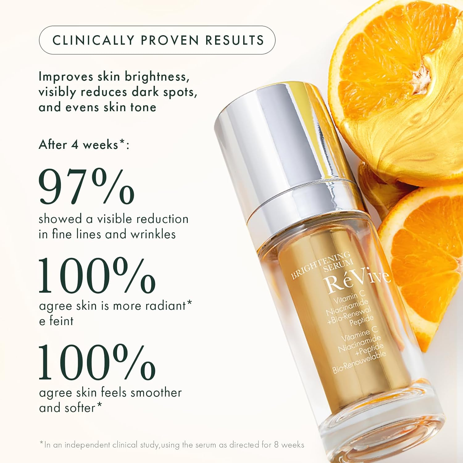 【RéVive】Brightening Serum 淨白光采抗老精華液 (維他命C/菸鹼醯胺/生物新生活膚胜肽/均勻膚色/細緻肌膚/1 fl oz)