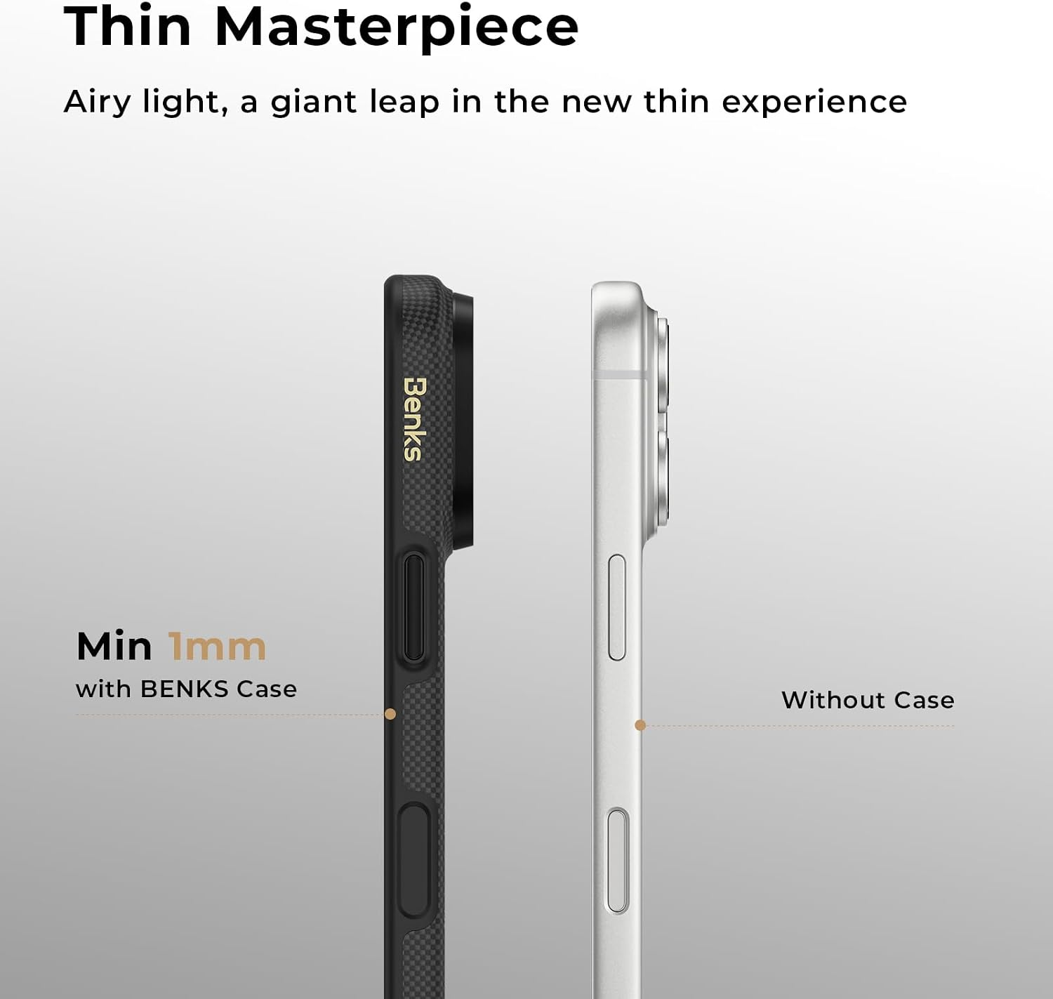 【BENKS】ArmorEdge Air for iPhone 16 Pro Max 磁吸防摔手機殼 (Kevlar芳綸纖維/輕薄全包防護/支援MagSafe/黑色)