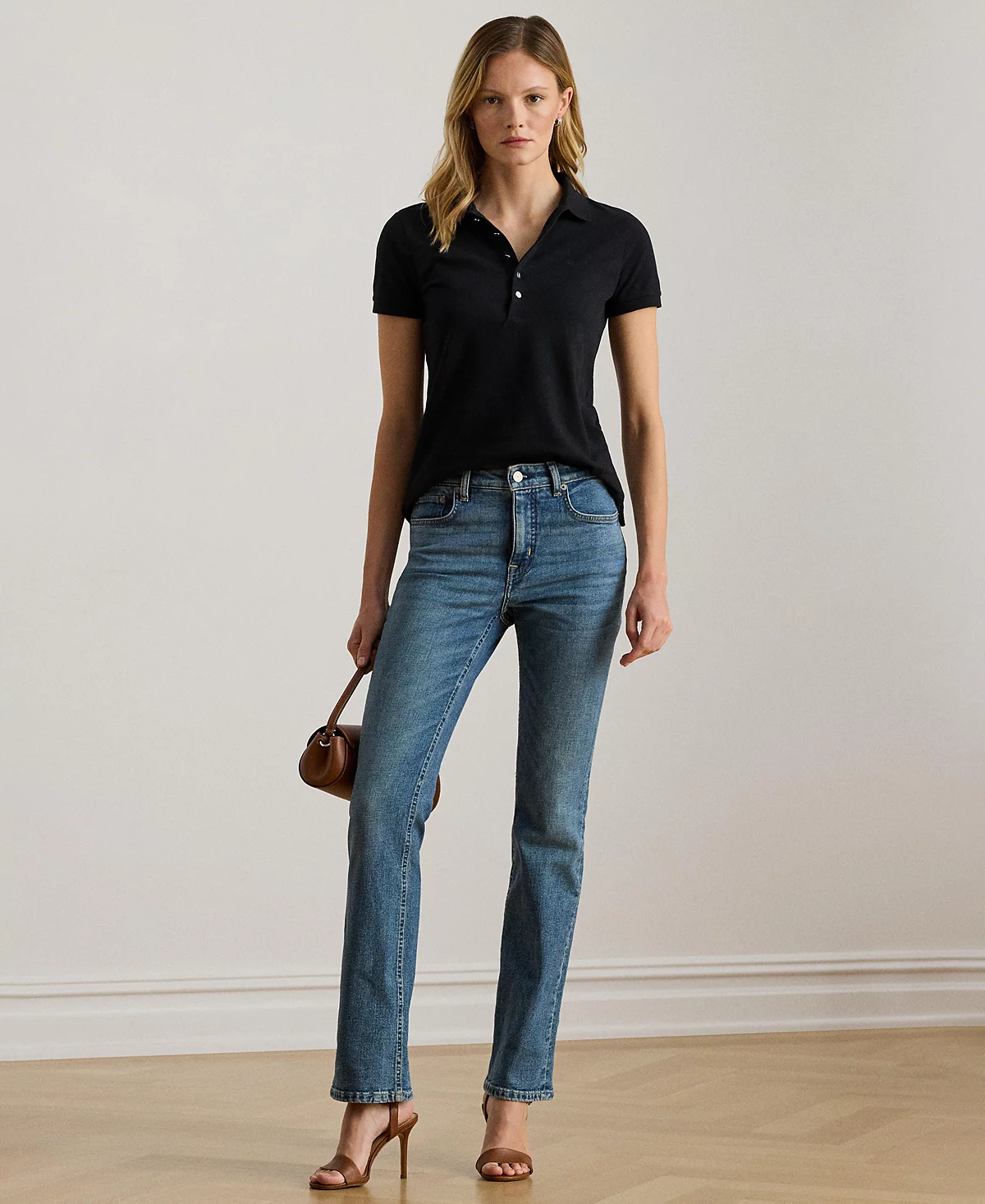 【Lauren Ralph Lauren】女款 Piqué 珠地網眼短袖 Polo 衫 (三色特價)