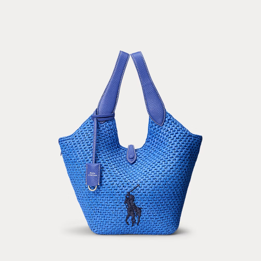 Polo Ralph Lauren Polo Play 大馬刺繡仿草編托特包