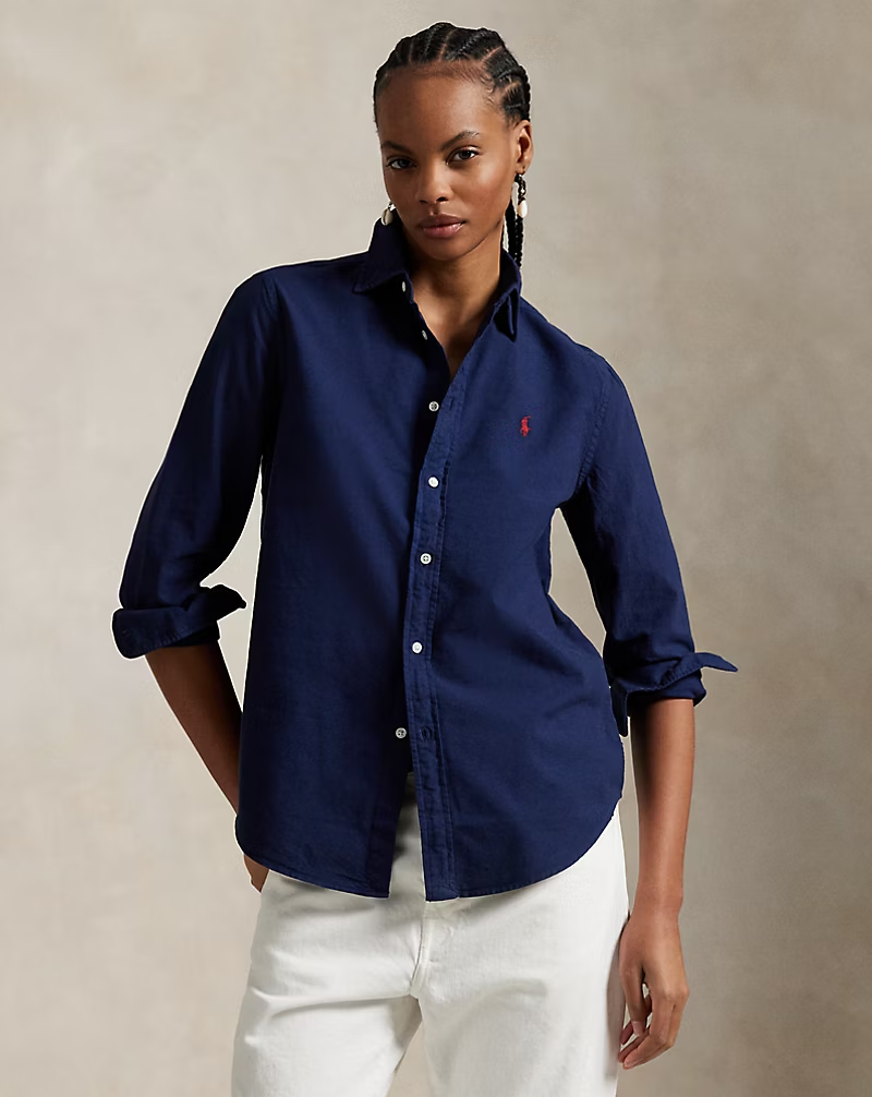 Polo Ralph Lauren 經典款 女裝修身/舒適版型 鈕扣領純棉牛津襯衫 (Classic Fit Cotton Oxford Shirt)
