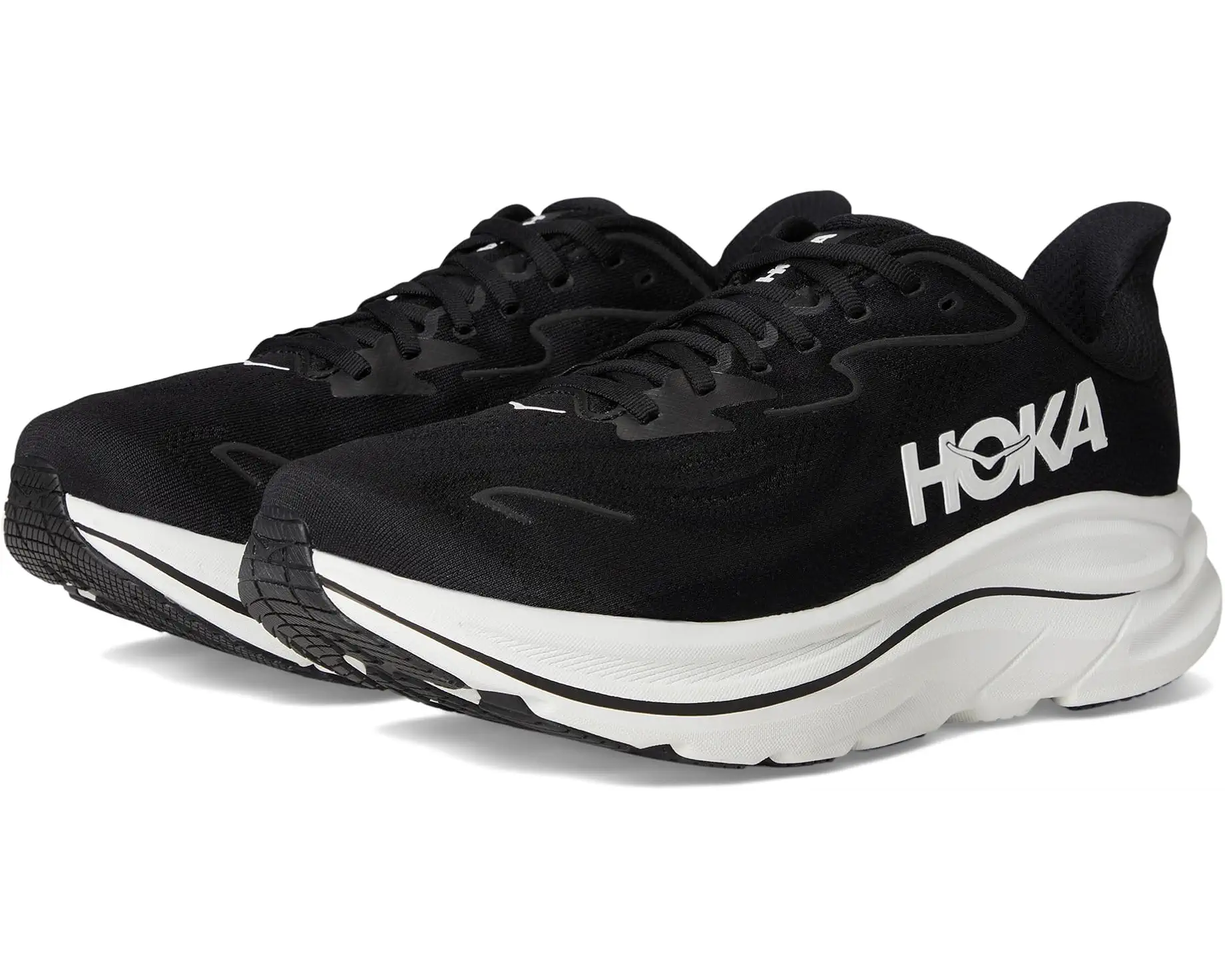 【HOKA ONE ONE】Clifton 10 男款極致緩震慢跑鞋 - 黑白 (Black/White)