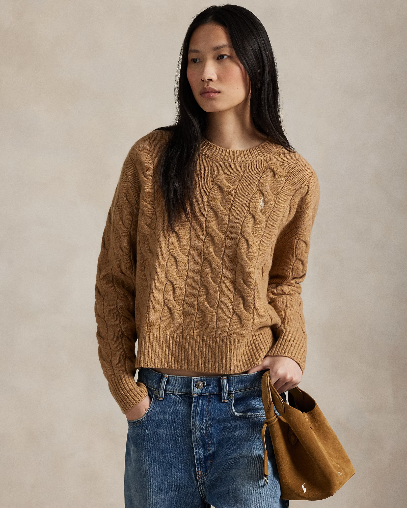 Polo Play 麂皮小型托特與斜背包 (Small Tote)