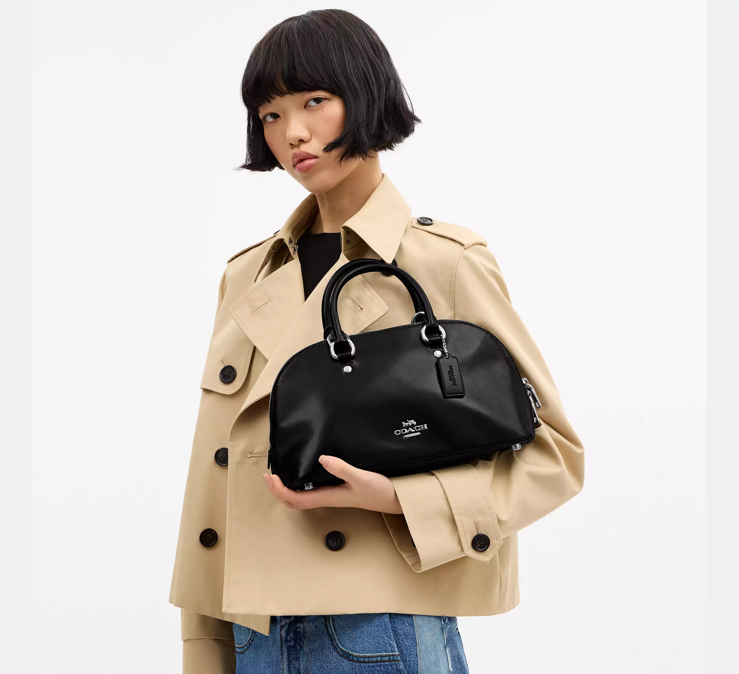 【COACH Outlet】Lara Satchel 手提/斜背包 (多色/多材質可選)