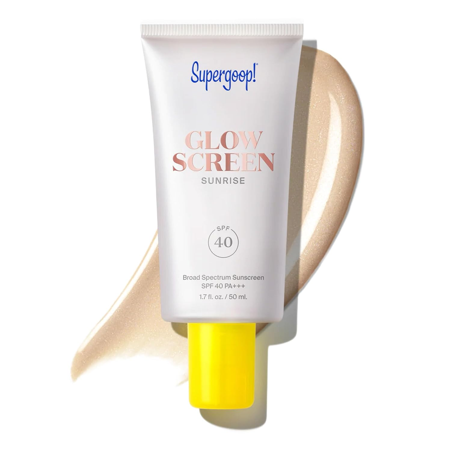 Supergoop! 發光防曬隔離霜 (大容量50ml) | 玻尿酸保濕/提亮潤色 20%Off 亞馬遜限定特價