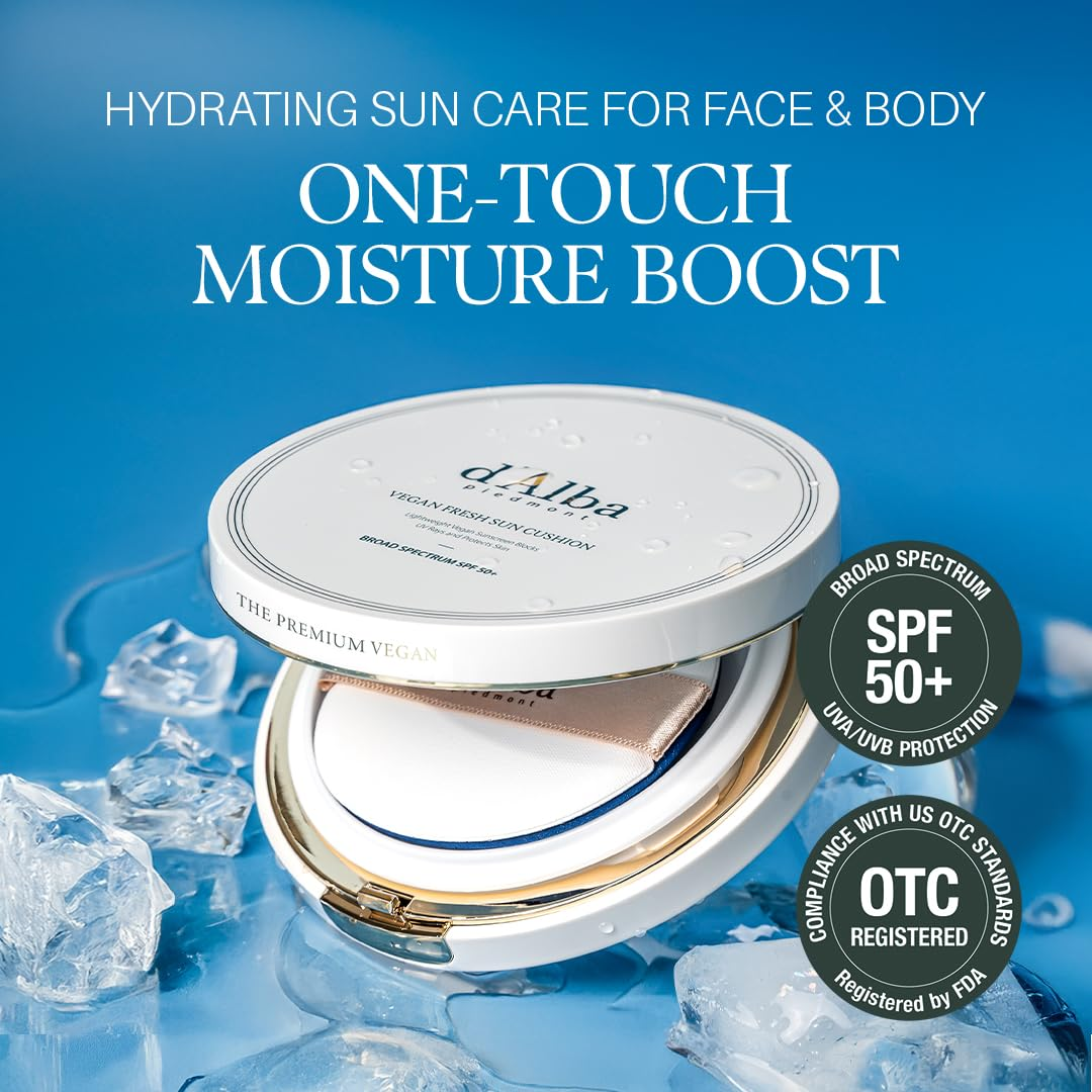 d'alba Piedmont Vegan Fresh Sun Cushion 防曬氣墊 BROAD SPECTRUM SPF 50+ (0.88 oz)