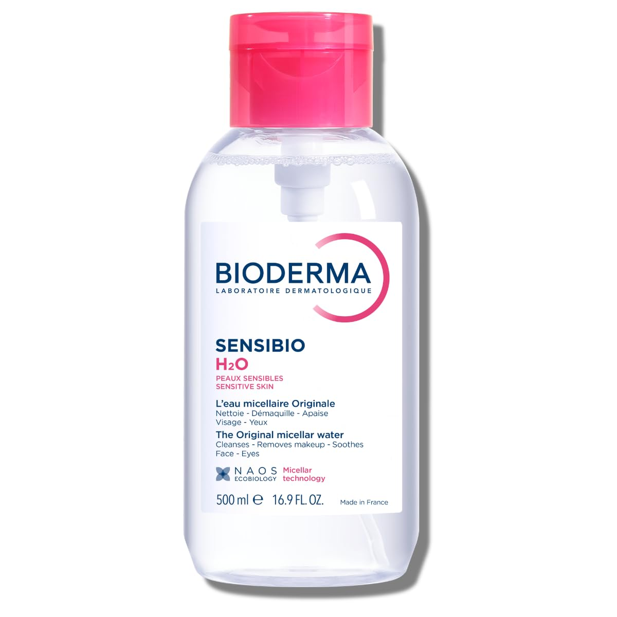 BIODERMA 貝膚黛瑪 舒敏高效潔膚水/卸妝水 (按壓瓶蓋版 500ml)