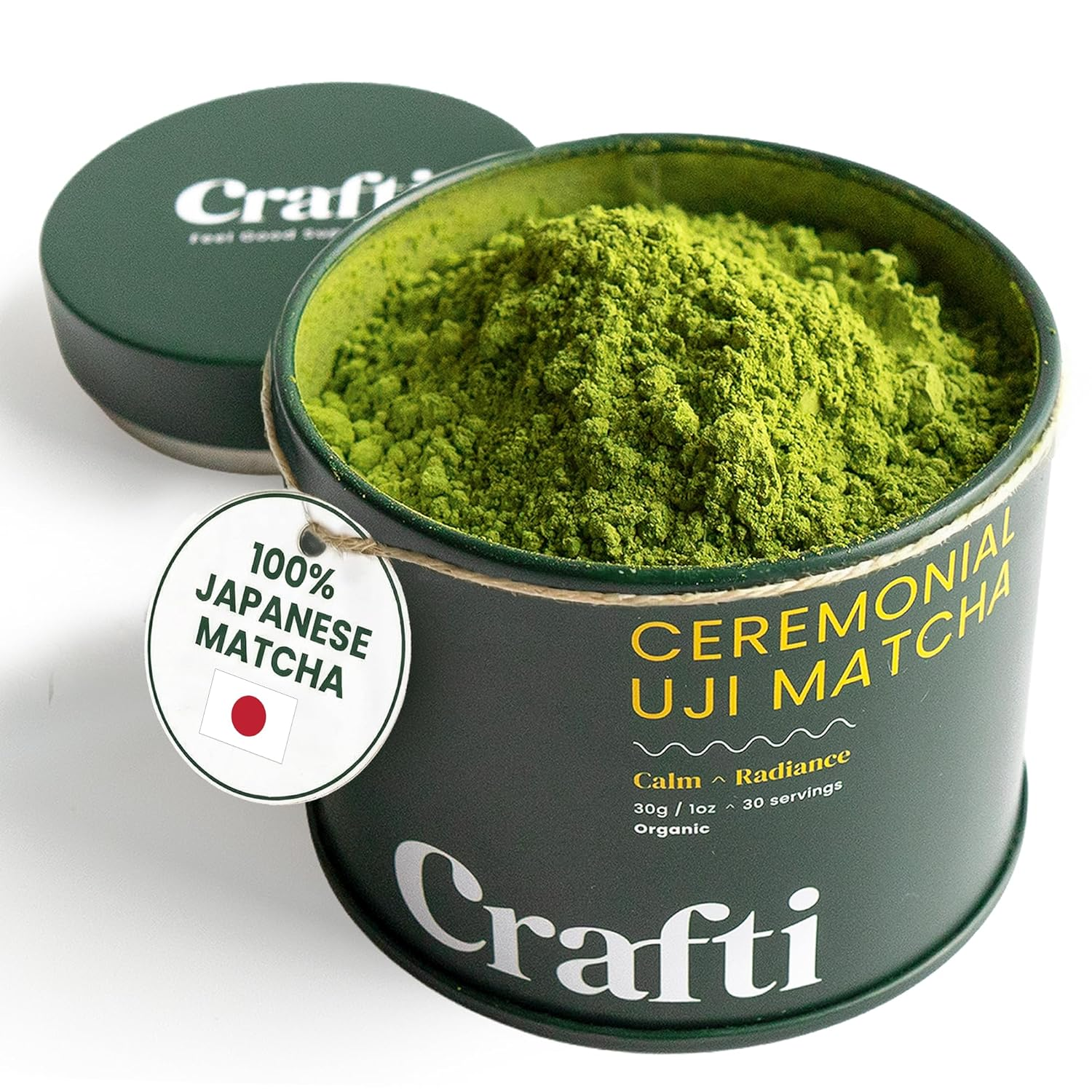 Crafti 日本宇治儀式級有機抹茶粉（30g裝/無糖/適合抹茶拿鐵）