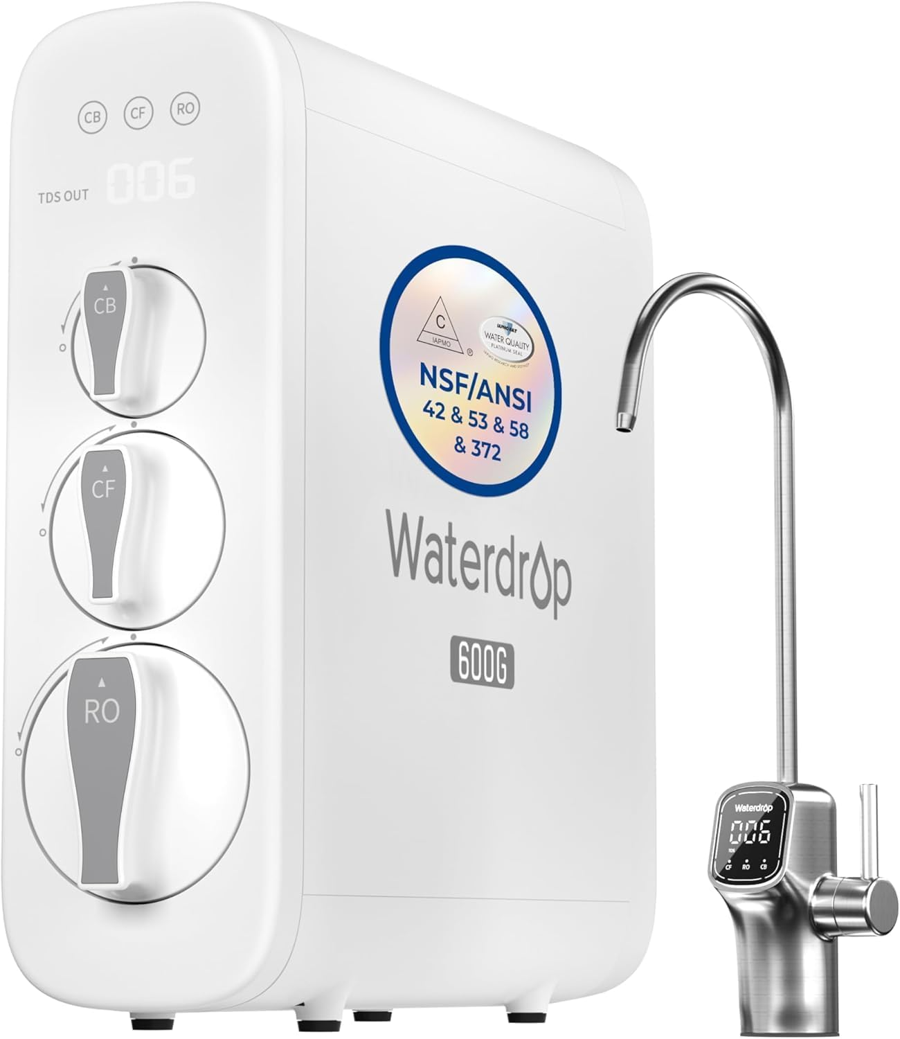 Waterdrop 沃特德 G3P600 廚下型 RO 逆滲透淨水系統 (600 GPD)