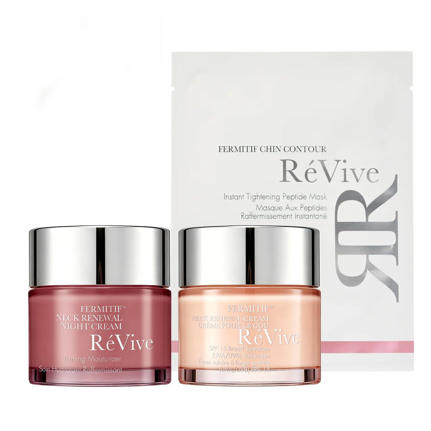 【RéVive】Fermitif Neck Care 3-Piece Bundle 光采再生活膚頸霜 3件奢華組 (日用SPF15頸霜75ml+夜用頸霜75ml+下巴提拉面膜1片)