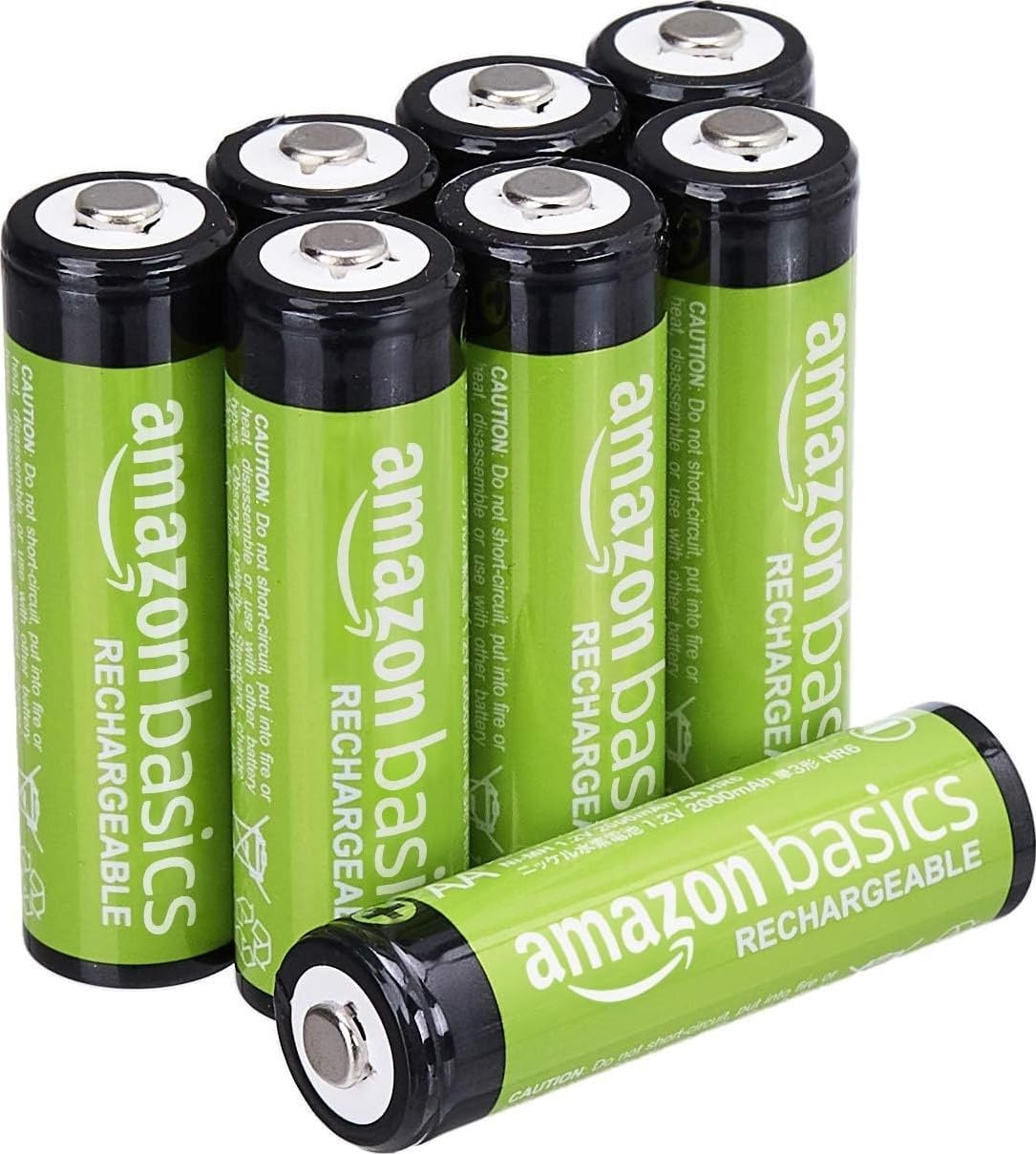 Amazon Basics 3號高容量可充電鎳氫電池 (AA 2000mAh) 8入裝