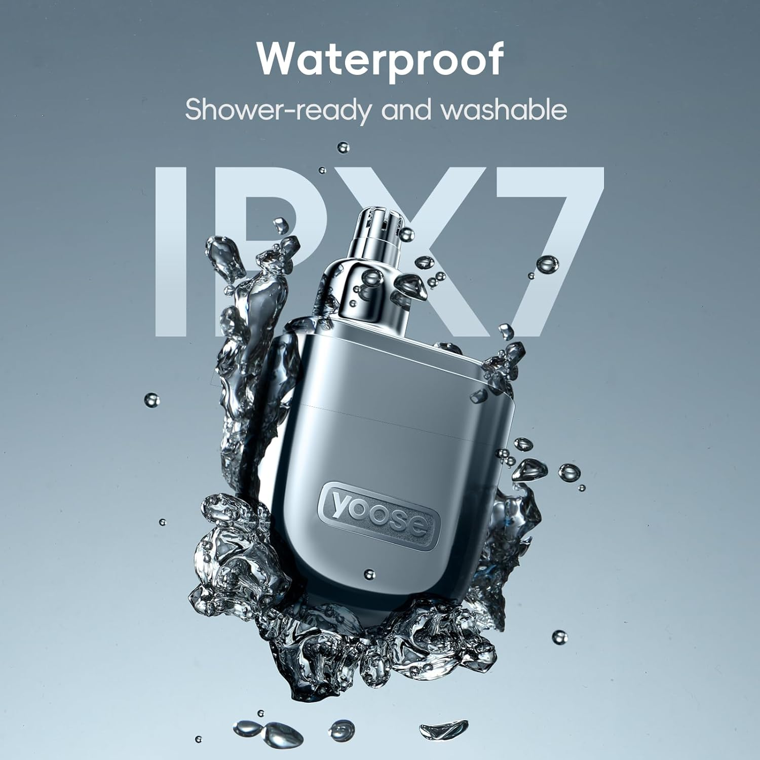 yoose 鼻毛修剤器｜合金充電式・IPX7防水・可拆卸洗湌・便攜旅行